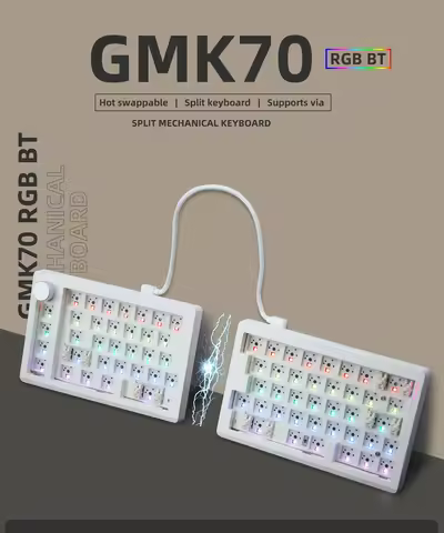 ZUOYA GMK70 separate Gaming Mechanical Keyboard kit VIA/Qmk 3-Mode Wireless Bluetooth Hot Swappable 