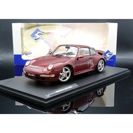 [MASH] Ready Stock Special Offer Solido 1/18 Porsche 911 (993) Turbo 1997 Sports Red Diecast Car