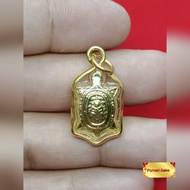 จี้พระเต่า หลวงปู่หลิว ปุณณโก วัดไร่แตงทอง เหรียญพญาเต่าเรือน รุ่นสุขใจ ปี2537เนื้อทองหลือง