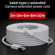 CABLE TYPE C EXTENDED CABLE CHARGER TYPE C TYPE C 2M 3M 5M 8M 10METERS SUITABLE IP KAMEREA EZVIZ IMO