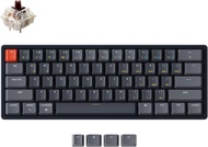 Keychron K12 60% Layout Bluetooth Wireless/USB Wired Mechanical Keyboard with Gateron G Pro Brown Switch/RGB Backlit/N-Key Rollover/Aluminum Frame, Compact 61-Key Computer Keyboard