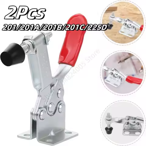 2Pcs Quick Release Horizontal Clamps Locking Lever Fastener Hand Tool GH-201/201A/201B/201C/225D Tog