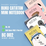 Hanabi Mini Notebook A6 Buy 3pcs Get Free Pen BC002E-J