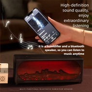 Fireplace 5D Simulation Flame Humidifier Bluetooth Speaker Dual Use