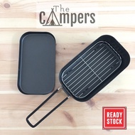 Black Mestin with steam rack, outdoor/camping cooking set, Mestin Perkhemahan dgn rak stim; 户外野营方形饭盒