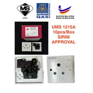 (10pcs) UMS 1215A 15A Switch Socket Outlet / 15A Socket / Made In Malaysia / Sirim Approval