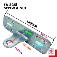 SPARE PART FA-835i ARM MOTOR WALL BRACKET , GATE BRACKET, TRIANGLE BRAKET, SCREW & NUT , ETC FA835 F