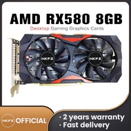 การ์ดแสดงผล HKFZ RX580 8GB 256Bit 2048SP GDDR5กราฟิกการ์ดคอมพิวเตอร์ GPU RX 580 8GB RX580 Displaypor
