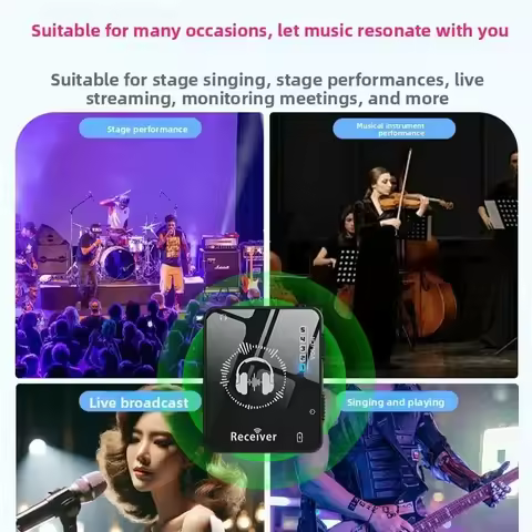 SM-2 Wireless IEM System (1-to-1) - Compact Transmitter & Receiver Kit for Live Performance