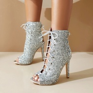 HSY34-48 Glitter Shiny Stiletto Fashion Sandals - for Formal Events