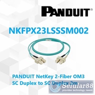 Panduit NKFPX23LSSSM002 NetKey 2 Fiber OM3 SC Duplex to SC Duplex 2M