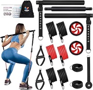 Strabella Portable Pilates Bar Kit with Resistance Bands for Men and Women – Multifunctional Home Gym – Home Gym Equipment – Resistance Band Set – Fitness Equipment
