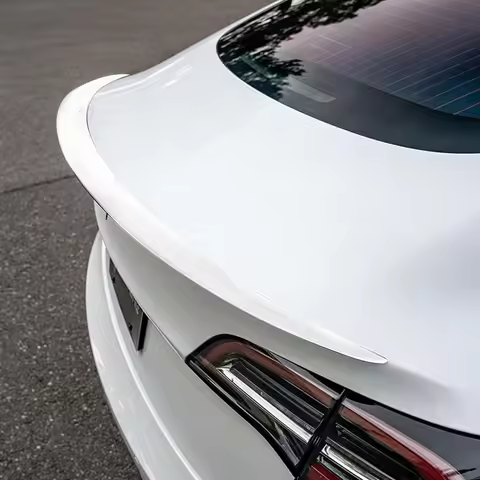 Tail Trunk Spoiler Wing Rear Trunk Lip Spoiler White Adhesive Tail Trunk Spoiler Wing Fit 46in Rear 