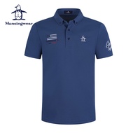 MUNSINGWEAR/Wanxingwei Golf Men's T-Shirt Summer New Casual Print Short Sleeve Polo Shirt