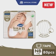 Drypers Touch Jumbo Pack NewBorn 80pcs