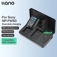 LLANO แบตเตอรี่กล้อง Sony NP-FW50 Camera Battery for 1080mAh A6000 A6500 A5100 A7rM2 A7sM2 RX10 ILCE