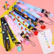 2cm Width Cute Lanyard with Pendant for Ezlink Bus Mrt ID Card Holder Key Chain School Student Sesame Dumbo Sailor Moon Fruit Flower