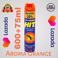 TERMURAH! HIT SPRAY AEO ORANGE 600+75ML ANTI NYAMUK&KECOA(pembasmi serangga)