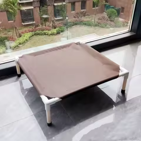 Pet Camping Bed Elevated Bed for Dogs Folding Puppy Camping Bed Cat House Portable Removable Washabl
