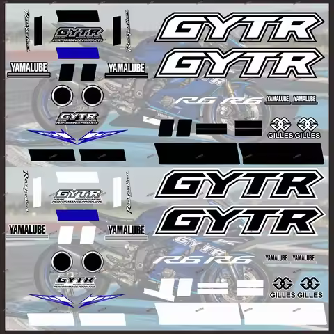 For YZF-R6 YZF R6 GYTR Motorcycle Accessories Fairing Sticker GYTR Sponsor Full Car Reflective Water
