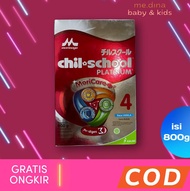 Morinaga Chill*School Platinum 4 Moricare+ Rasa Vanila 800gram / Untuk Anak Usia 3 s.d 12 Tahun / Ma
