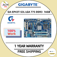 ใช้มาเธอร์บอร์ด GA-EP43T-S3L Gigabyte LGA 775 DDR3 USB2.0 16GB สำหรับ Intel P43 EP43T-S3L เมนบอร์ด SATA II Systemboard