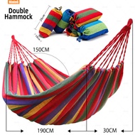 Double Wide Thick Canvas Hammock Portable Hammock Outdoor outdoor camping Tree Swing Endui Buaian Gantung