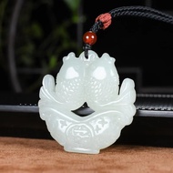 Jade pendant necklace pendant necklace pendant necklace Natural Xinjiang Hetian Jade pendant necklac