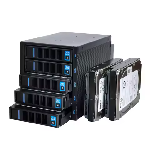 5-Bay NAS Modular Storage Server Case 3U4U Rack 3*5.25 CD Fit 5*3.5 HDD Modular Adapter NAS 5 Bays f