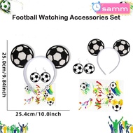 SAMM 3 Pcs Set Football Headband, Headband Earrings Tattoo Stickers 2026 Edition Football Earrings, 