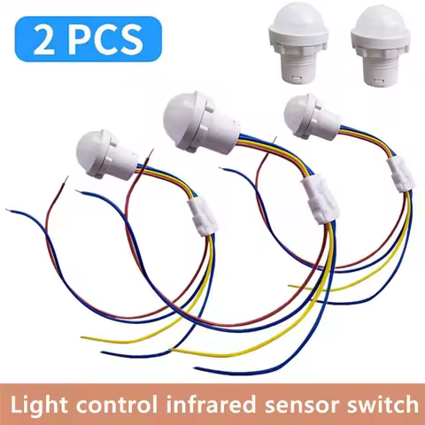 2pcs Mini PIR Infrared Sensor Module Detector Smart Switch Smart PIR Sensor Detector Switch 240V For