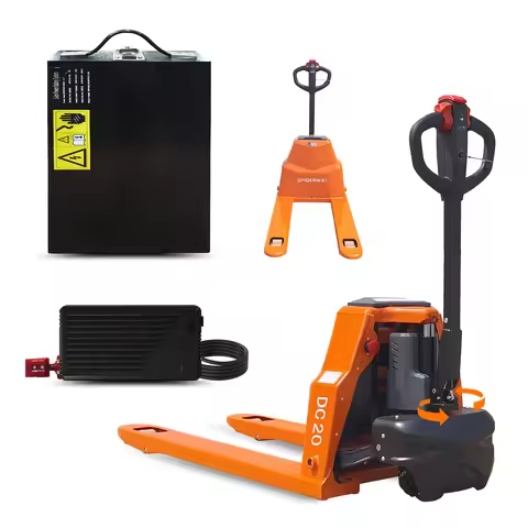 Fully Electric Pallet Jack, 4400LBS Capacity, 48V 20Ah Lithium Battery Powered Pallet Lift Truck, 48