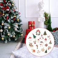 JJ* 10 Pcs Set Christmas Charms New Year Xmas Pendant DIY Bracelets Keychain Jewelry