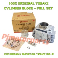 EX5 DREAM WAVE100 WAVE100-R ( TOBAKI & ESPADA ) FULL SET STANDARD CYLINDER BLOCK PISTON RING CLIP PI