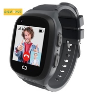 Black Kids Smart Watch Silicone Kids Smart Watch with GPS Tracker &amp; Video Calling, One-Key SOS Call Voice Chat Camera GPS Tracker Watch for Kids