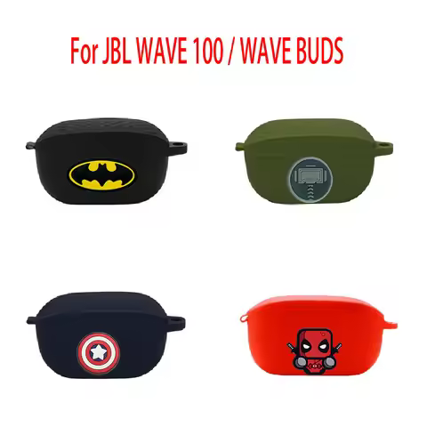 DIY Cartoon Earphone Case for JBL Wave 100 TWS / Wave Buds Silicone Blutooth Earbuds Charging Box Pr