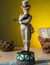 ✿日本代購 正版 宮崎駿 橡子共和國 吉卜力 心之谷 貓的報恩 紀念音樂盒擺飾 貓男爵 巴隆男爵 貓男公爵 質感