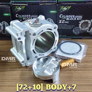 Y15ZR/LC135 ESR RACING X2-PRO 72MM 74MM 76MM CYLINDER BLOCK WITH SUPERHEAD PISTON KIT (72+10/BODY+7 