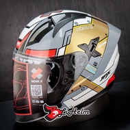 JPX HELMET NOVA X V2 N5 MOTIF | GORILLA GREY | NOVA-X DOUBLE VISOR