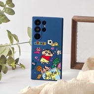 蠟筆小新像素玩具純色矽膠SAMSUNG手機殼