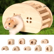 [GD] Natural Hamster House Stable Structure Wood Bite Resistant Sturdy Hamster Hideout for Home