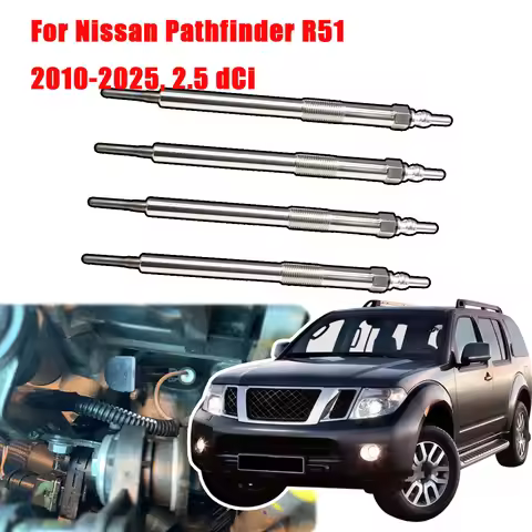 4PCS Diesel Heater Nickel Plating Glow Plugs 4.5V 11065-00Q0H 11065-00Q0L For Nissan Pathfinder R51 