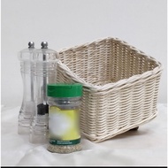 Rattan hamper basket parcel box 15x15x10