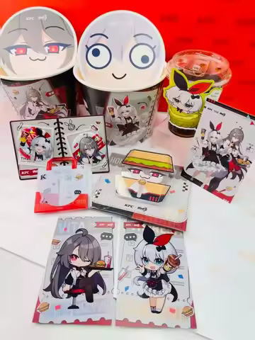 Genuine KFC X Honkai Impact 3rd Official Merch Theresa Vita Badge Standee Laser Card Postcard Cup Sl