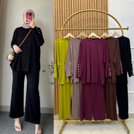 Everly - Latest Viana Oneset premium rayon Spandex/ Batwing Culottes Set 372