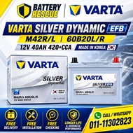 Installation Available M42 M42L M42R 60B20L 60B24R Varta Silver EFB Dynamic Start Stop (Eco Idle) Ca