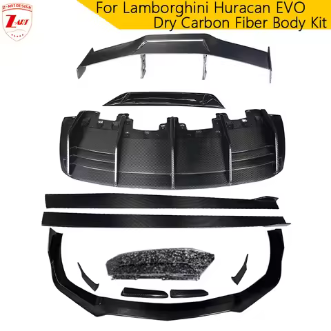 Z-ART Dry Carbon Fiber Body Kit For Lamborghini Huracan EVO 4WD Prepreg Carbon Fiber Wind Spoiler Ki