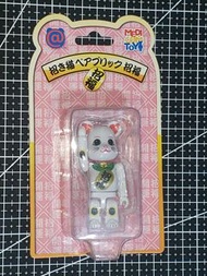 全新 白色 招財貓 7cm 開眼 招福  開運 招き猫 medicomtoy be@rbrick bearbrick 100% 熊仔 隱藏 絕版 擺設 裝飾 玩具 積木 收藏 板裝