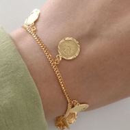 Rantai Tangan Mesin Dinar padu Emas 916