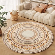 American Retro Living Room Carpet Ethnic Style Bedroom Round Anti-slip Blanket Household Sitable Bed